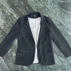 Black Blazer with White Lining